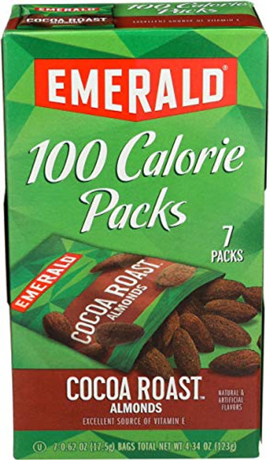 Emerald Nuts Cocoa Roast Almonds 100 Calorie Packs 7 Count Emerald Nuts Cocoa Roast Almonds 100 Calorie Packs 7 Count