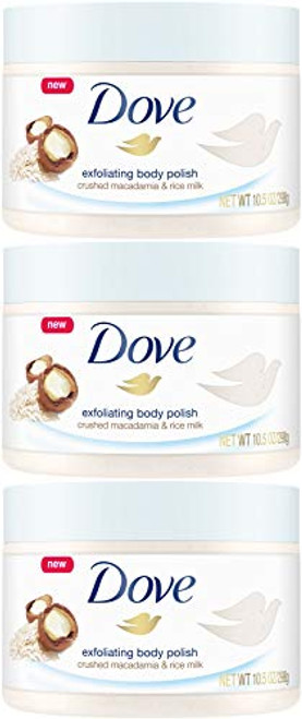 Dove Exfoliating Body Polish Crushed Macadamia Rice Milk 105 Ounce Pack of 3 Dove Exfoliating Body Polish Crushed Macadamia Rice Milk 105 Ounce Pack of 3
