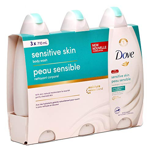 Dove Sensitive Skin Body Wash  24 Fl Oz  710 mL x 3 Pack