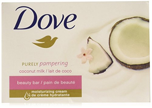 Dove Purely Pampering Beauty Bars Coconut Milk 4 oz bars 2 ea Pack of 4