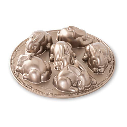 Nordic Ware Baby Bunny Cast Aluminum Cakelet 45 Cup Capacity Toffee