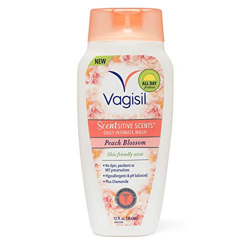 Vagisil Scentsitive Scents Daily Intimate Feminine Wash for Women Gynecologist Tested Peach Blossom 12 Fluid Ounce