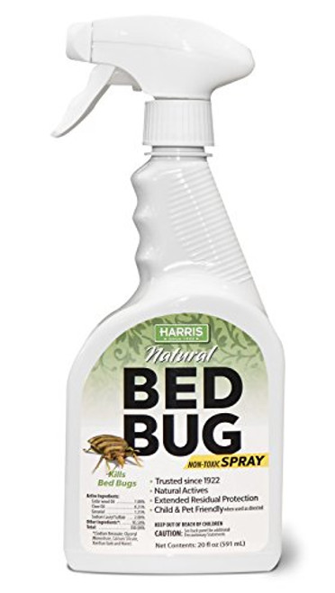Harris Natural Bed Bug Killer, Fast Acting 20oz Non-Toxic Spray with Extended Residual Harris Natural Bed Bug Killer, Fast Acting 20oz Non-Toxic Spray with Extended Residual