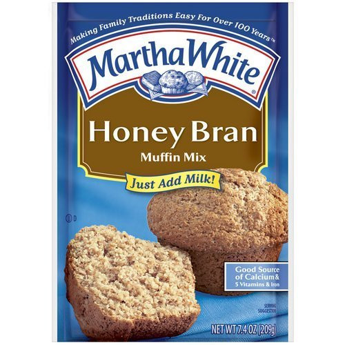 Martha White Muffin Mix Honey Bran 74 oz Pack of 6
