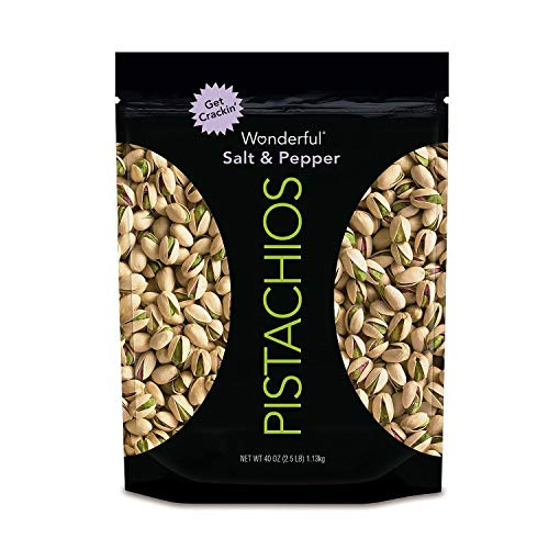 Wonderful Salt and Pepper Pistachios 40 Ounce 25 Pounds Wonderful Salt and Pepper Pistachios 40 Ounce 25 Pounds