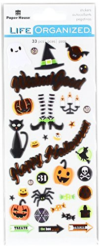 Paper House Productions Halloween Stickers, Puffy, 3-Pack