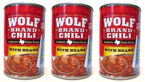 Wolf Brand Texas Style Chili with Beans 3 Pack 15 oz Cans