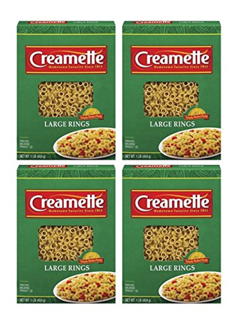 Creamette Large Rings Pasta Noodles 16 oz Box 4 boxes