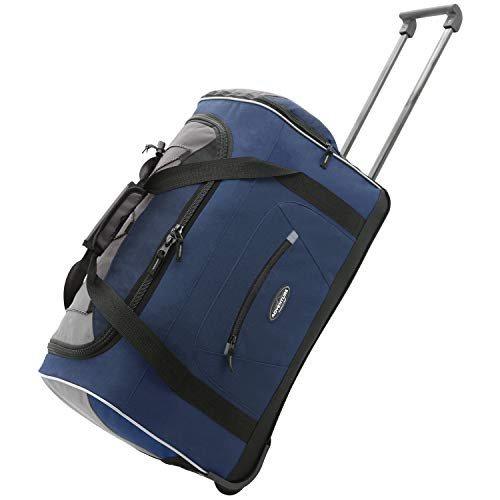 Travelers Club 30 ADVENTURE Travel Rolling Duffle Bag Blue