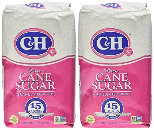 CH Cane Sugar Granulated White 4 Pound Bag Pack of 2