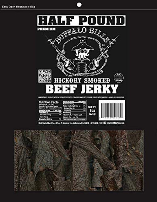 Buffalo Bills 8oz Premium Hickory Beef Jerky Pieces hickory smoked jerky in random size pieces Buffalo Bills 8oz Premium Hickory Beef Jerky Pieces hickory smoked jerky in random size pieces