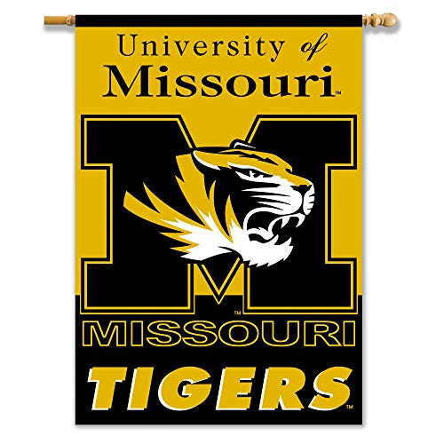 NCAA Missouri Tigers 2Sided 28by40 inch House Banner with Pole Sleeve NCAA Missouri Tigers 2Sided 28by40 inch House Banner with Pole Sleeve