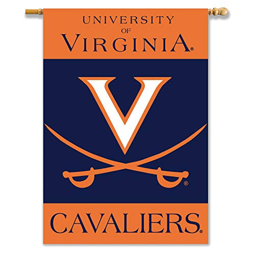 NCAA Virginia Cavaliers 2Sided 28by40 inch House Banner with Pole Sleeve NCAA Virginia Cavaliers 2Sided 28by40 inch House Banner with Pole Sleeve