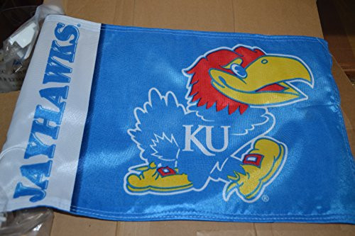 NCAA Kansas Jayhawks 2Sided Car Flag NCAA Kansas Jayhawks 2Sided Car Flag