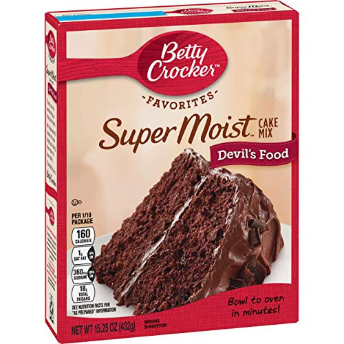 Betty Crocker Super Moist Devils Food Cake Mix 1525 oz Pack of 6