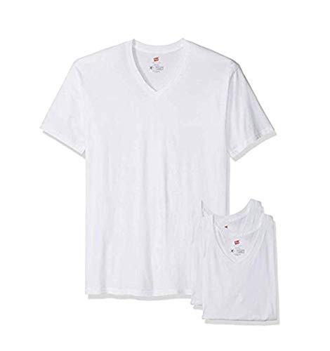 Hanes Tall Mens 3Pack VNeck TShirt with XTemp Technology White