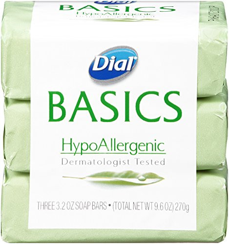 Dial Basics Bar Soap Hypoallergenic 32Ounce Bars 3 Count