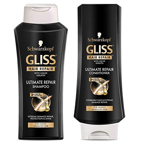 GLISS Hair Repair Ultimate Repair Set with Shampoo and Conditioner for Damaged Hair Set of 2