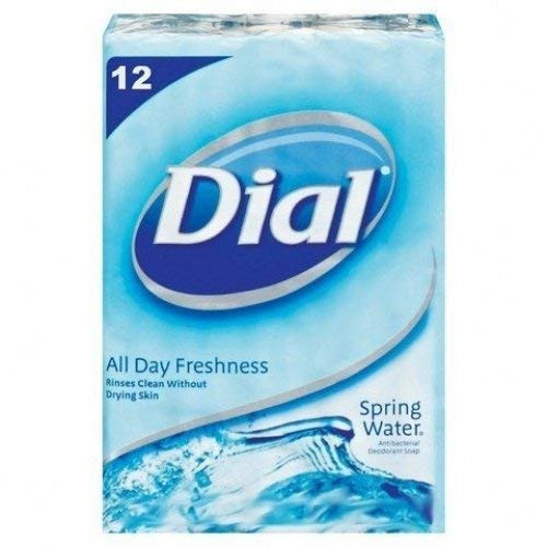 Dial Spring Water Antibacterial Soap Bar 12 Count