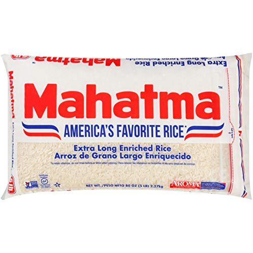 Mahatma Enriched Extra Long Grain White Rice Gluten Free NonGMO 5 lb Bag Mahatma Enriched Extra Long Grain White Rice Gluten Free NonGMO 5 lb Bag