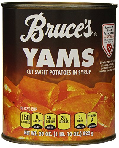 Bruces Yams Cut Sweet Potatoes in Syrup 29 oz