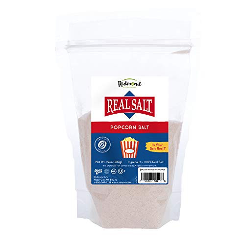 Redmond Real Sea Salt  Natural Unrefined Organic Popcorn Salt 10 Ounce Pouch