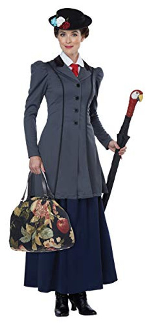 California Costumes Womens English Nanny  Adult Costume Adult Costume GrayNavy Medium