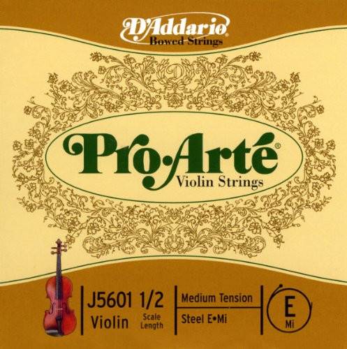 DAddario ProArte Violin Single E String 12 Scale Medium Tension