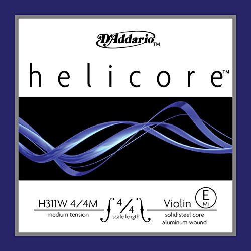 DAddario Helicore Violin Single Aluminum Wound E String 44 Scale Medium Tension