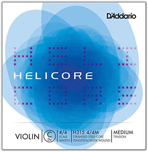 DAddario Helicore Violin Single Low C String 44 Scale Medium Tension