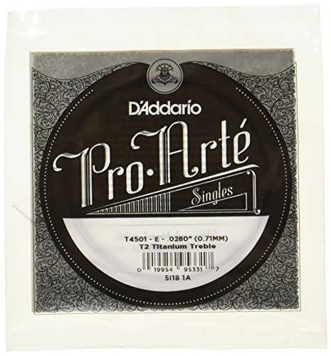 DAddario T2 Titanium Treble Classical Guitar Single String Normal Tension First String