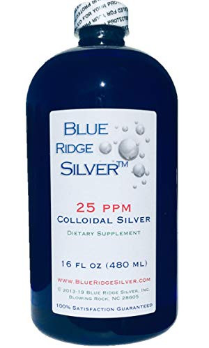 Blue Ridge Silver 25 ppm 16 oz Colloidal Silver Natural Immune Support Health Supplement