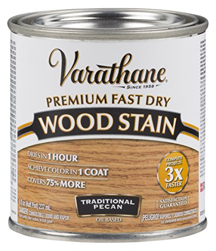 Varathane 262032 Premium Fast Dry Wood Stain 12 Pint Traditional Pecan