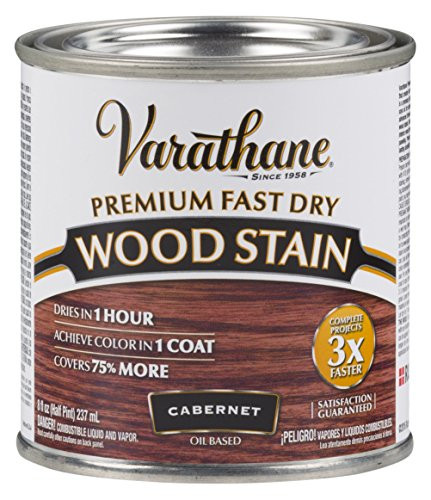 Varathane 262035 Premium Fast Dry Wood Stain 12 Pint Cabernet