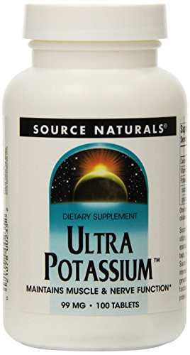 Source Naturals Ultra Potassium Maintains Muscle  Nerve Function100 Tablets Pack of 2