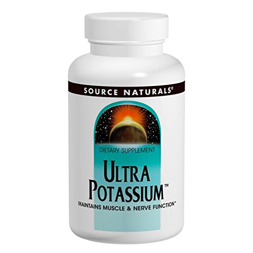 Source Naturals Ultra Potassium 99 mg Maintains Muscle  Nerve Function  Dietary Supplement  100 Tablets