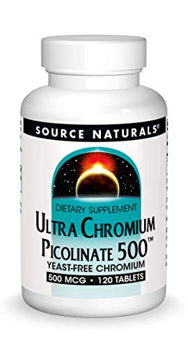 Source Naturals Ultra Chromium Picolinate 500 mcg YeastFree Dietary Supplement  120 Tablets