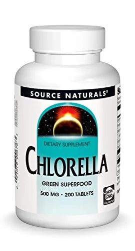 Source Naturals Broken Cell Wall Chlorella Pure MicroAlgae 500mg 200 Tablets