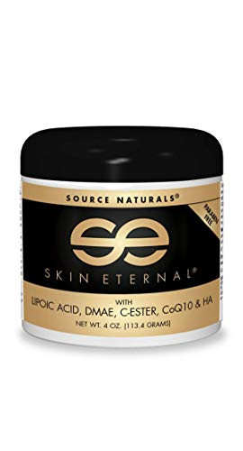 Source Naturals Skin Eternal Cream  Paraben Free With Lipoic Acid DMAE CEster CoQ10  HA  4 oz Original Formula