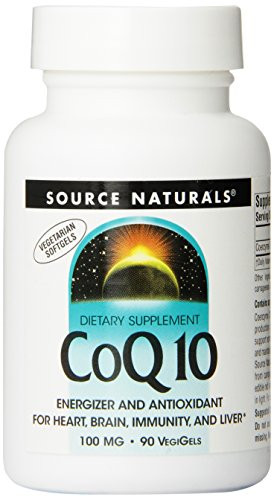 Source Natural Coenzyme Q10 Antioxidant Support 100 mg for Heart Brain Immunity Liver Support  90 Vegetarian Softgels