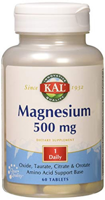Kal 500 Mg Magnesium Tablets 60 Count