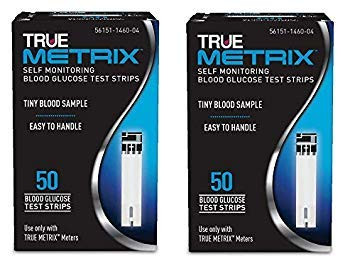 TRUE Metrix Blood Glucose Test Strips 2 Boxes of 50 100ct