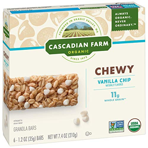 Cascadian Farm Organic Chewy Granola Bar Vanilla Chip 6  12 oz Bars