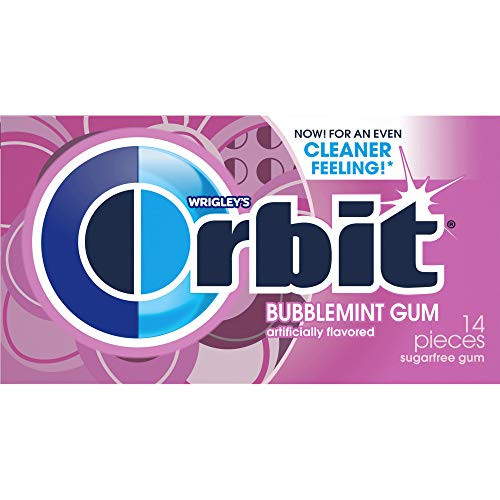 ORBIT Bubblemint Sugarfree Gum Single Pack 14 Pieces