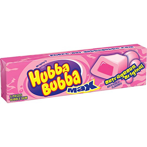 HUBBA BUBBA MAX BUBBLEGUM OUTRAGEOUS ORIGINAL 5 pcs Each 18 in a Pack HUBBA BUBBA MAX BUBBLEGUM OUTRAGEOUS ORIGINAL 5 pcs Each 18 in a Pack