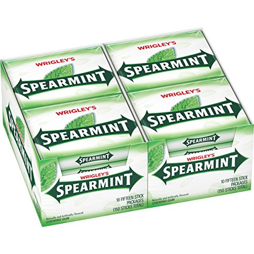 Wrigleys Spearmint Gum 15Stick Slim Packs Pack of 20