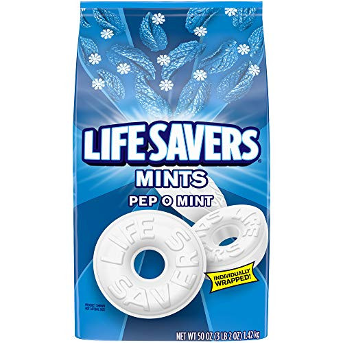 LIFE SAVERS Pep O Mint Hard Candy 50Ounce Party Size Bag LIFE SAVERS Pep O Mint Hard Candy 50Ounce Party Size Bag