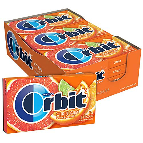 Orbit Citrus Sugarfree Gum 14 Count Pack of 12