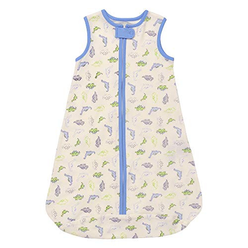 Little Me 100 Cotton Sleeveless Wearable Blanket Baby Sleeping Bag with Zipper Dino 9M