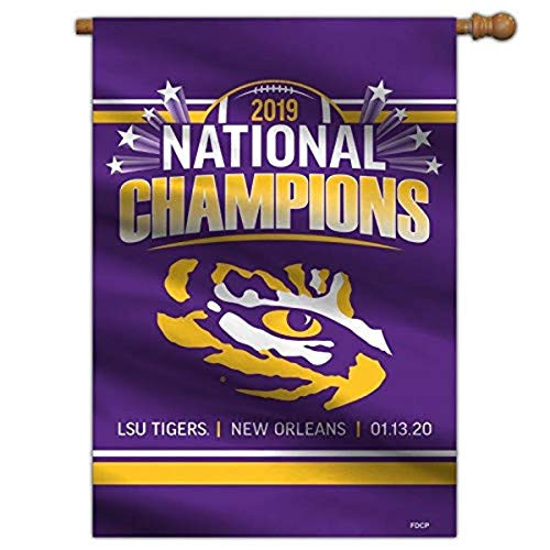 Fremont Die NCAA LSU Tigers 2019 Mens College Football National Champions House Flag Team Colors 28 X 40 51131 Fremont Die NCAA LSU Tigers 2019 Mens College Football National Champions House Flag Team Colors 28 X 40 51131
